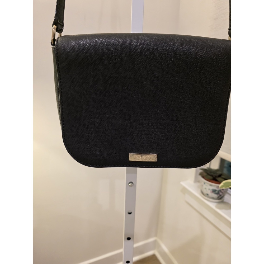 Kate Spade New York Laurel Way Carsen Coated Leather Black Crossbody Bag